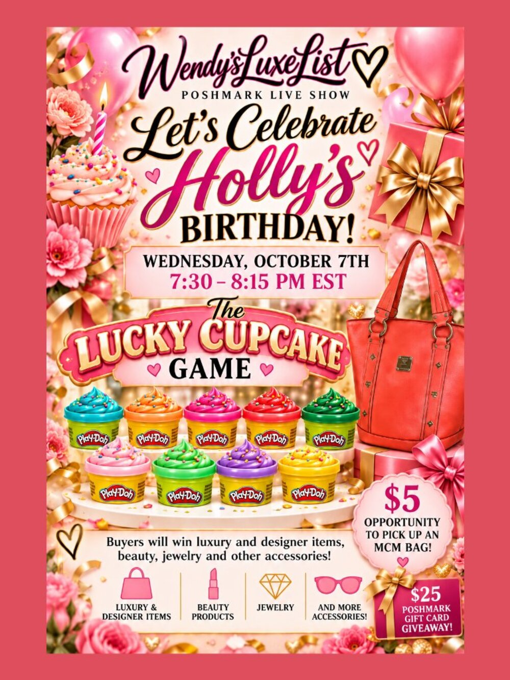 10/7 THE LUCKY CUPCAKE GAME! LET'S CELEBRATE HOLLY'S BIRTHDAY!